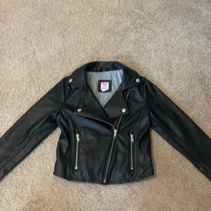 Gap kids Moro jacket faux leather black size M